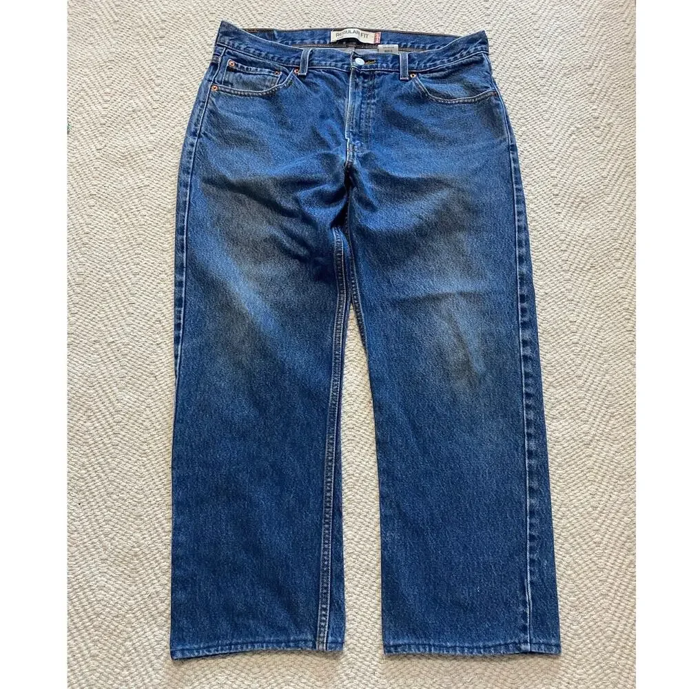 Levi's 505 Regular Fit Men's Jeans Altered 36x27 Medium Wash Denim Y2K 2006